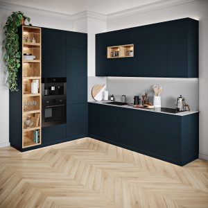 Keukenfronten Zwart Blauw Natural Matt (22192 NM) voor IKEA Metod